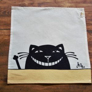 Textil szalvéta vigyorgó macska dekorral #01