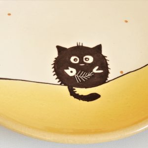 Fekete macskás tányér #10