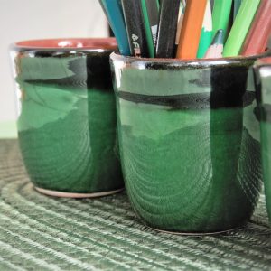 MISKA pohár – zöld, fekete, barna – 1 dl