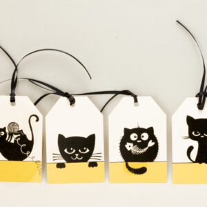 Ajándékkísérő kártya – fekete macska #2