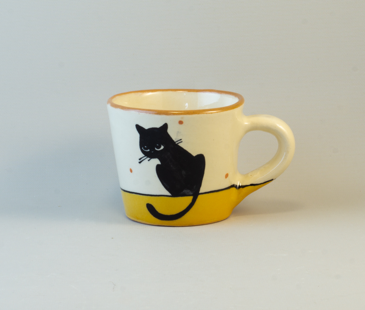 Kerámia bögre fekete macska #06 - 1,7 dl