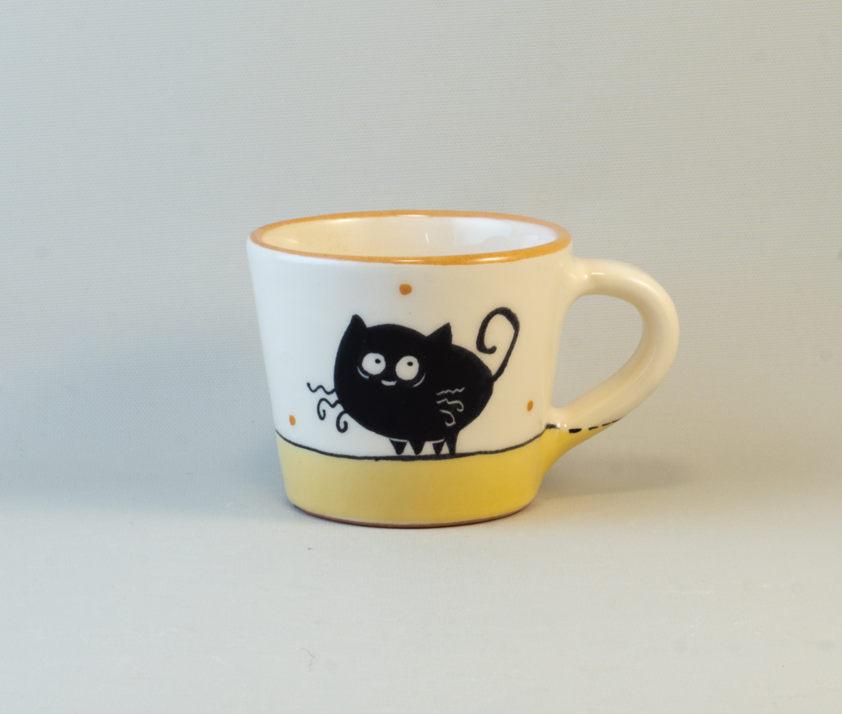 Kerámia bögre fekete macska motívummal – 1,7 dl #14