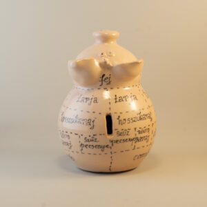 Kerámia malac persely színes