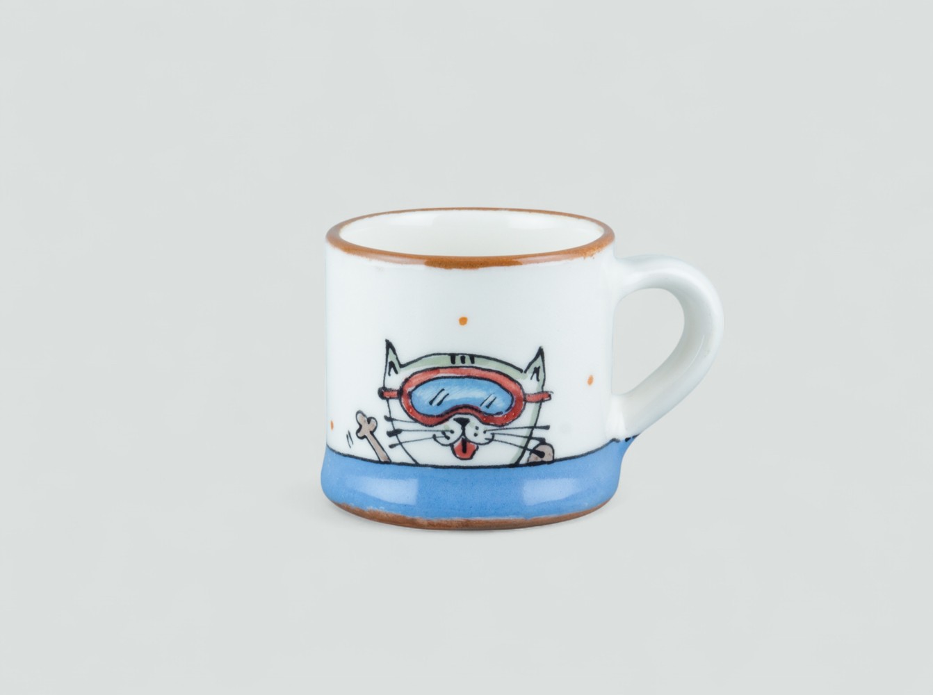 Kerámia bögre nyári macska #04 - 2 dl