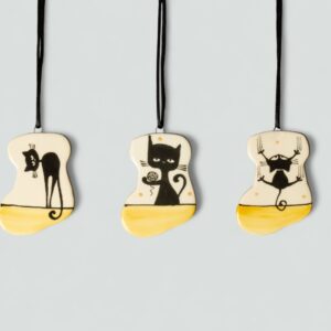 Karácsonyfa macskás fadísz #04 csizma